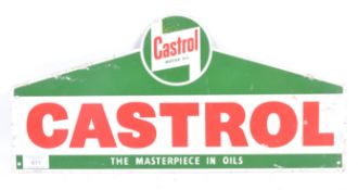 CASTROL - ORIGINAL VINTAGE METAL DOUBLE SIDED ADVERTISING SIGN