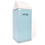 ORIGINAL RETRO VINTAGE ENAMEL METAL LITTER BIN