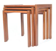 20TH CENTURY DANISH RETRO VINTAGE TEAK WOOD NEST OF TABLES