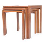 20TH CENTURY DANISH RETRO VINTAGE TEAK WOOD NEST OF TABLES