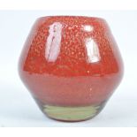 STUNNING 20TH CENTURY VINTAGE HEAVY STUDIO ART GLASS VASE