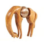 UNUSUAL MID 20TH CENTURY CARVED WOODEN STYLISED HORSE