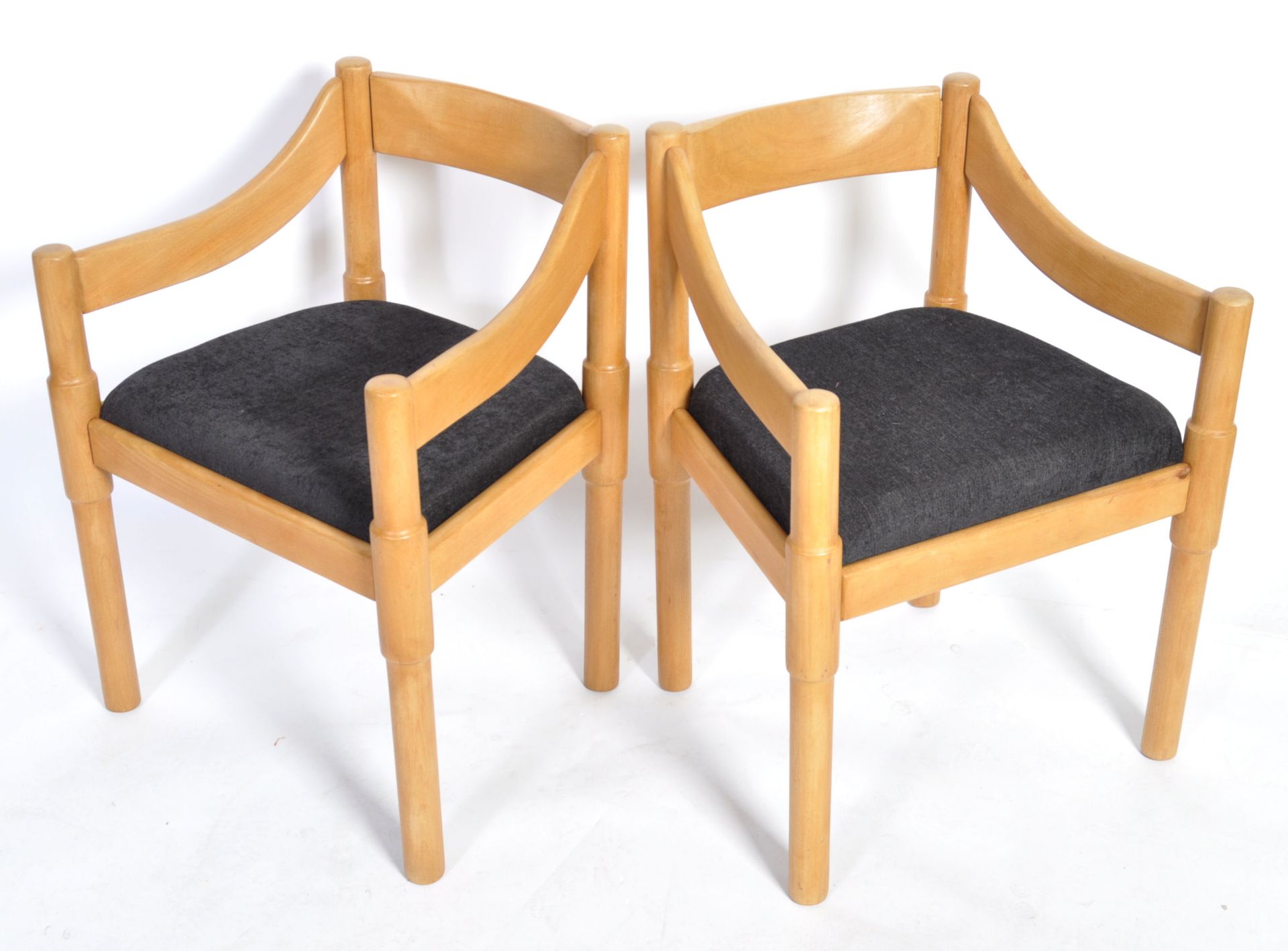 SET OF FOUR CARIMATE CARVER ARMCHAIRS BY VICO MAGISTRETTI - Bild 4 aus 5