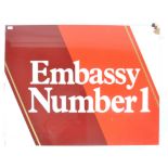 EMBASSY NO.1 LATE 20TH CENTURY SHOP ADVERTISING SIGN