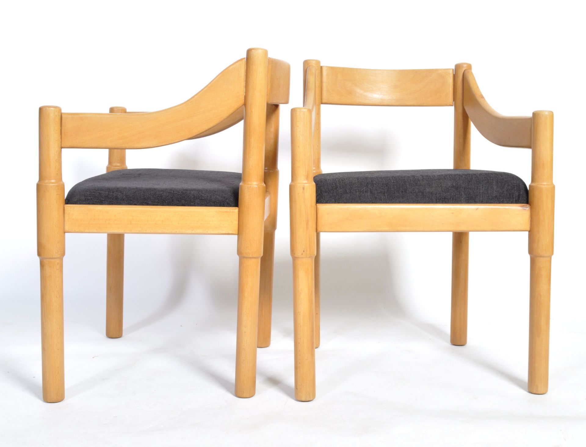 SET OF FOUR CARIMATE CARVER ARMCHAIRS BY VICO MAGISTRETTI - Bild 5 aus 5