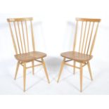 LUCIAN ERCOLANI FOR ERCOL PAIR OF TALL DINING CHAIRS