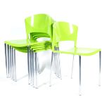 GALVANO TECNICA BRILLA CONTEMPORARY ITALIAN STACKING CHAIRS