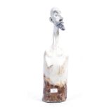 CRAIG HARDING - DONALD - COLD PAINTED TERRACOTTA & PINE FIGURE