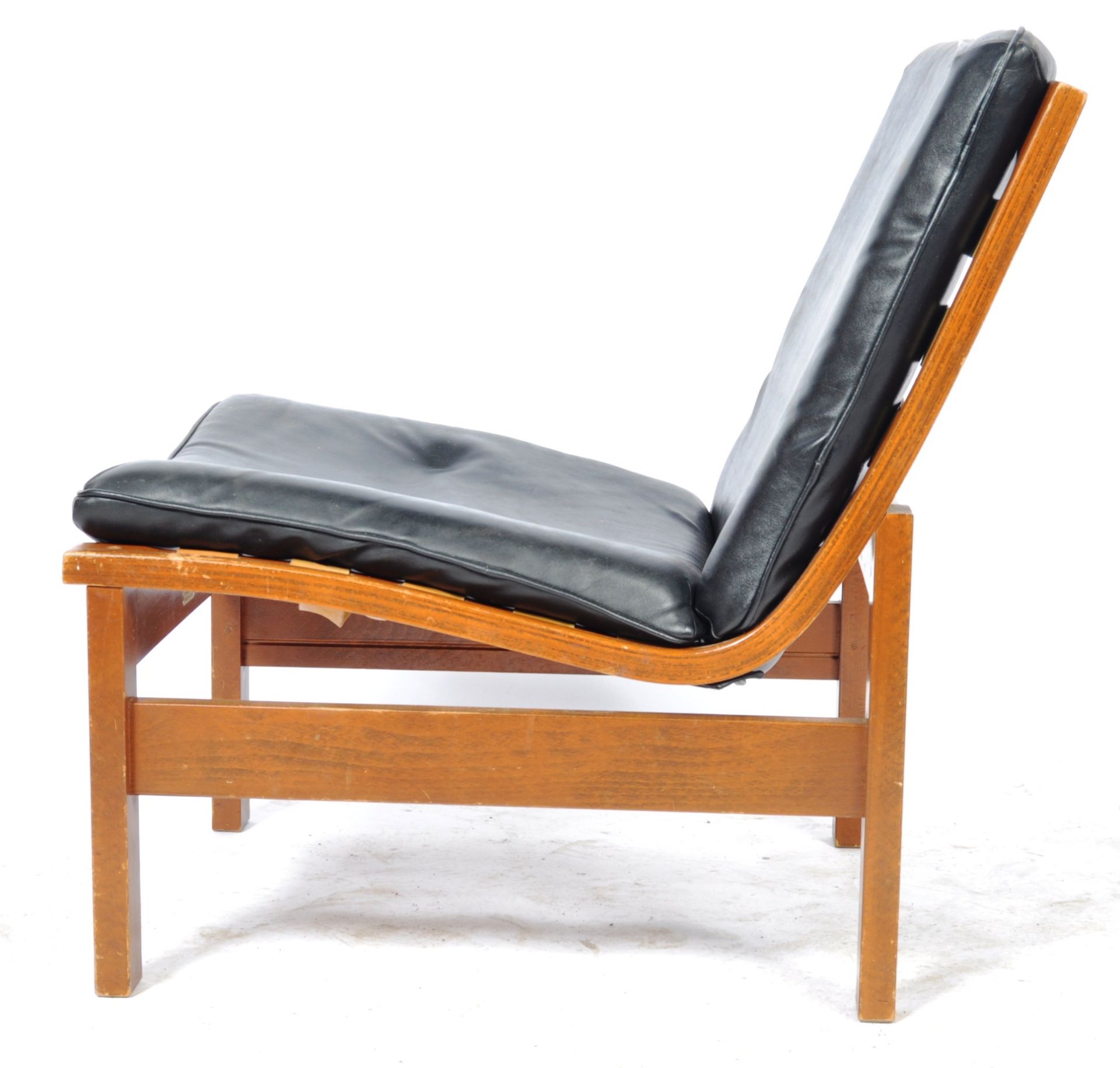 CORNWELL NORTON 1970'S TEAK AND LEATHER EASY / LOUNGE CHAIR - Bild 4 aus 5