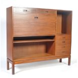 ORIGINAL 1960'S TEAK WOOD SIDEBOARD WITH BUREAU DROP DOWN SECTION