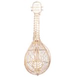 MID 20TH CENTURY ALBINI STYLE RATTAN WALL HANGING LUTE