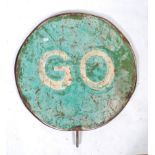 VINTAGE INDUSTRIAL ROADSIDE ' STOP / GO ' DOUBLE S