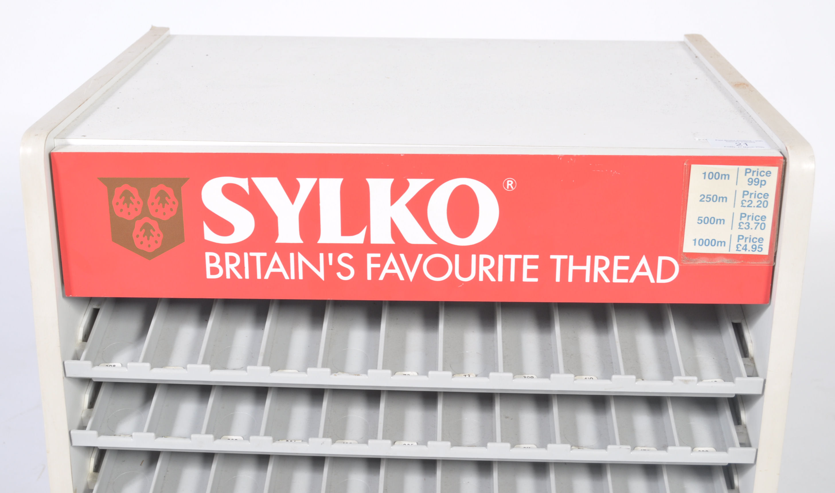 SYLKO COUNTER TOP HABERDASHERY COTTON REEL CABINET - Image 4 of 4