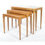 SILKEBORG 1960'S DANISH TEAK WOOD NEST OF TABLES BY J. ANDERSEN