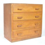 MID 20TH CENTURY VINTAGE UTILITY LIGHT OAK CHEST OF DRAWERS