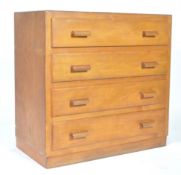 MID 20TH CENTURY VINTAGE UTILITY LIGHT OAK CHEST OF DRAWERS