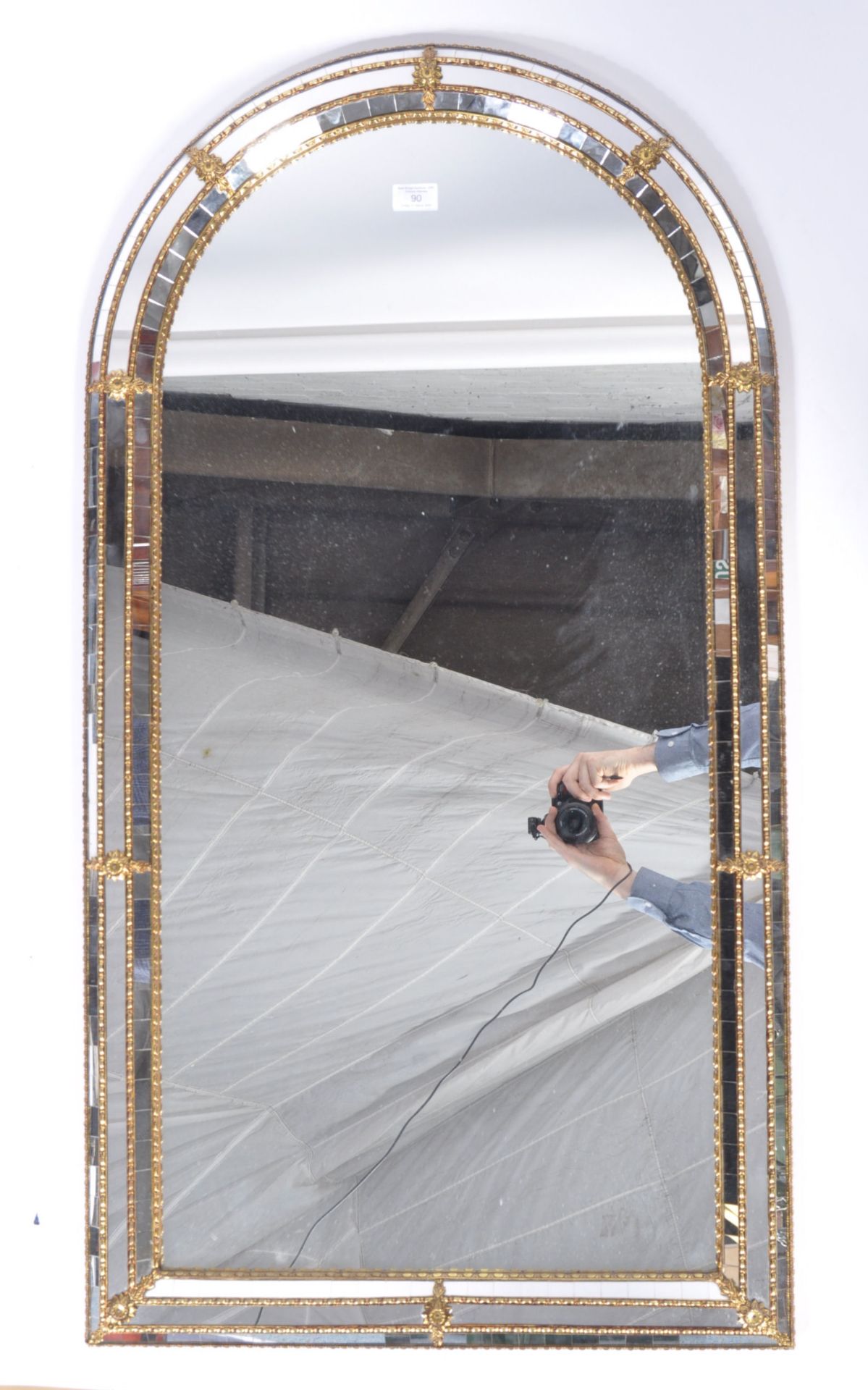 STUNNING CONTEMPORARY ANTIQUE FRENCH STYLE ARCHED MIRROR