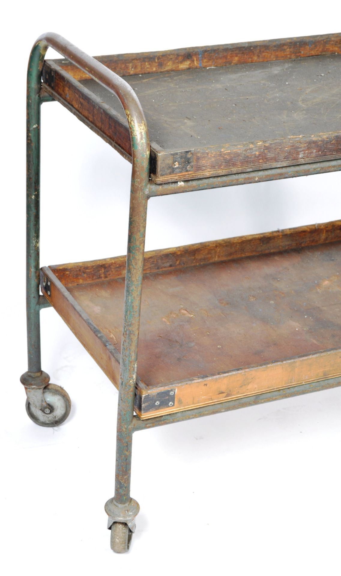 MID 20TH CENTURY VINTAGE INDUSTRIAL TROLLEY CART - Bild 3 aus 5