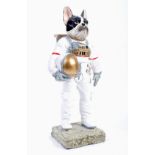 PROMOTIONAL ADVERTISING STATUE / PROP OF A BULL DOG ASTRONAUT