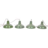 20TH CENTURY VINTAGE INDUSTRIAL ENAMEL PENDANT LIGHTS