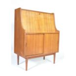 1960'S RETRO VINTAGE TEAK WOOD BUREAU / COCKTAIL CABINET