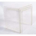 1970'S VINTAGE CLEAR LUCITE NEST OF TABLES