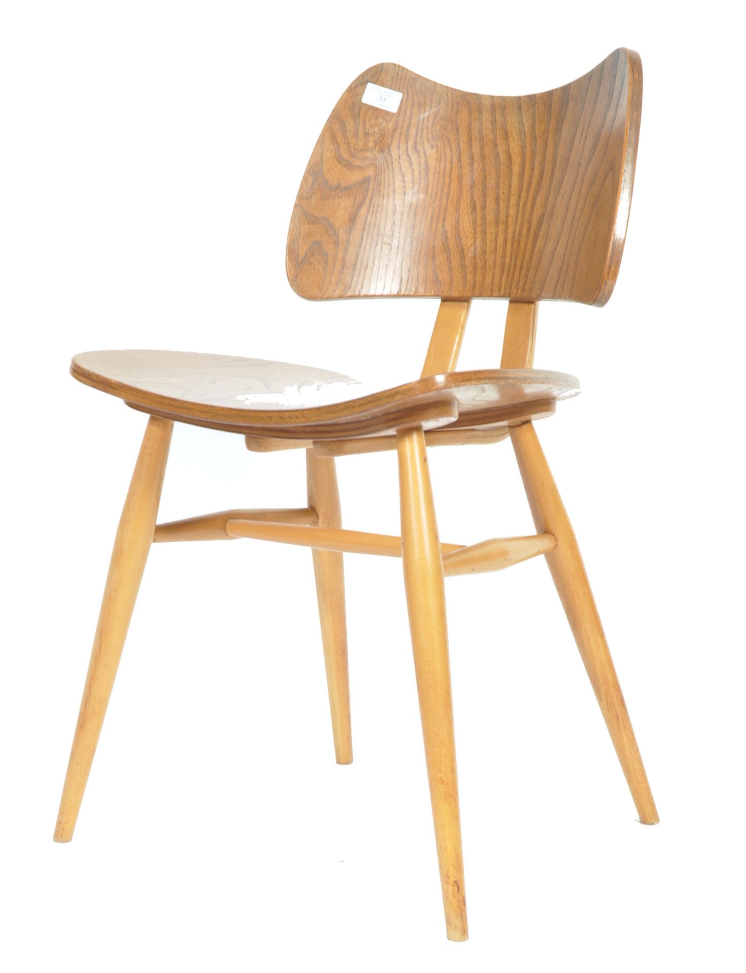 ERCOL 1960'S BLONDE ELM BUTTERFLY CHAIR BY LUCIAN ERCOLANI