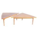 PAIR OF DANISH RETRO VINTAGE TEAK WOOD DINING TABLES