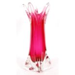 ORIGINAL JOSEF HOSPODKA CZECH GLASS VASE FOR CHRISBA