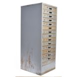 20TH CENTURY RETRO INDUSTRIAL FIFTEEN DRAWER FILING CABINET