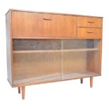 1960'S RETRO VINTAGE TEAK WOOD BUREAU GLASS DISPLAY CABINET