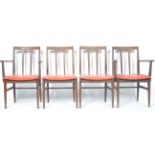 SET OF EIGHT TEAK WOOD DINING CHAIRS BY YOUNGER