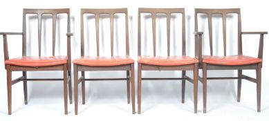 SET OF EIGHT TEAK WOOD DINING CHAIRS BY YOUNGER