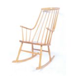 RARE SWEDISH RETRO GRADESSA ROCKING CHAIR BY L. LARSSON FOR NESTO