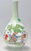 A contemporary Chinese bottle vase having a celado