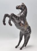 An unusual 20th century leather marley horse sculp