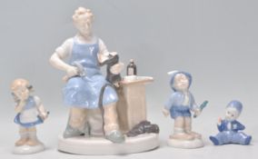 A group of four German Carl Scheidig  porcelain fi