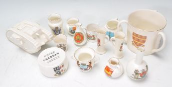 A collection of crested wares to include a Savoy H