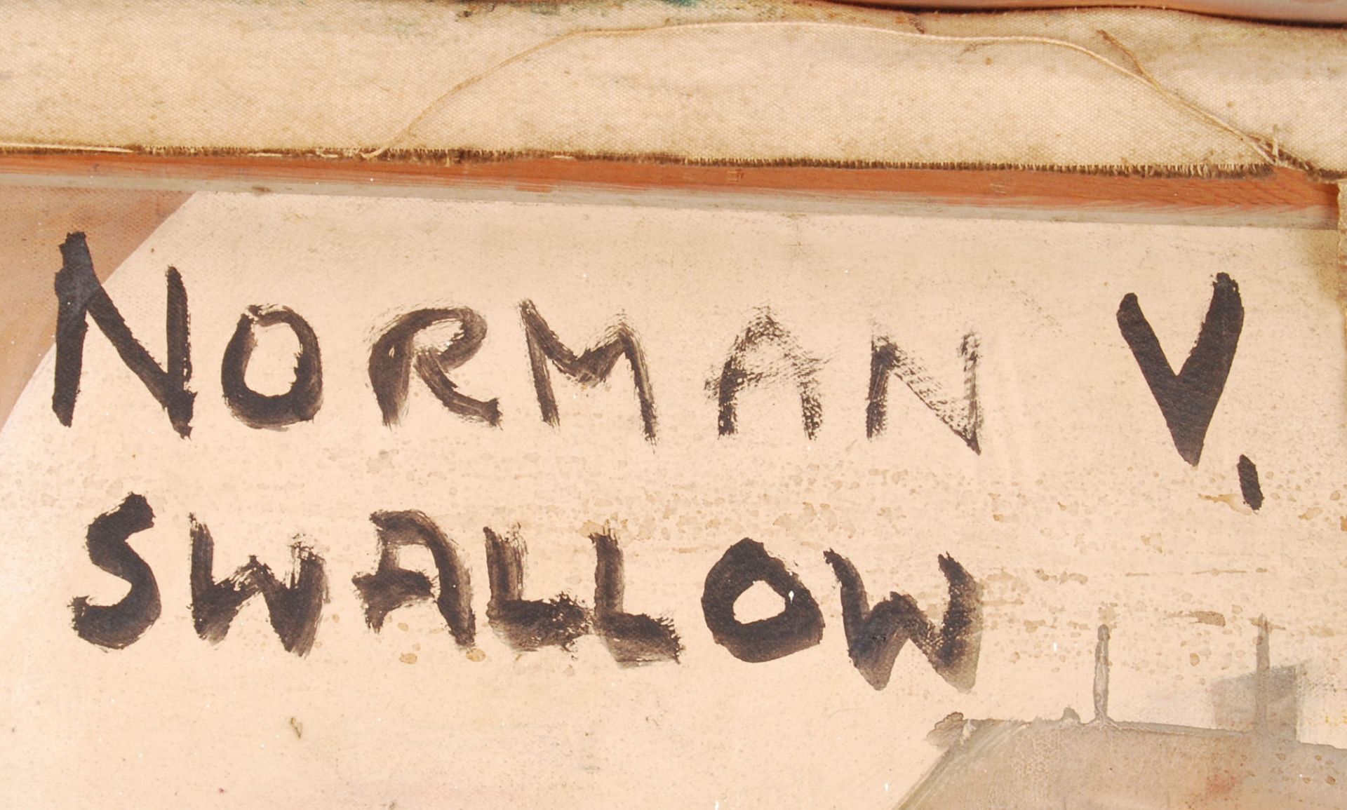 NORMAN SWALLOW - 1960'S ABSTRACT OIL ON CANVAS PAI - Bild 3 aus 3