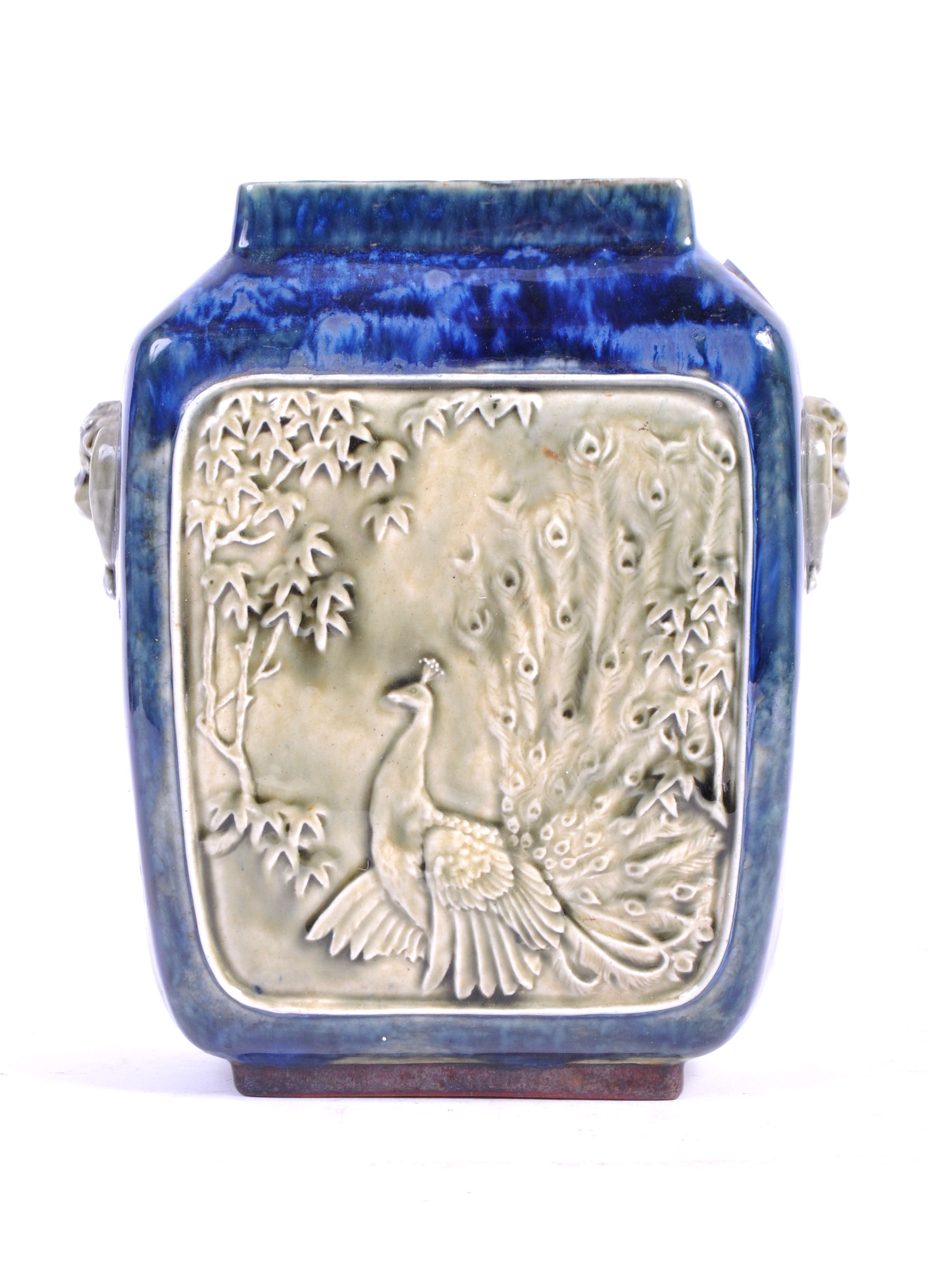 FLORRIE JONES - ROYAL DOULTON - 1918 - PEACOCK VAS - Image 2 of 4