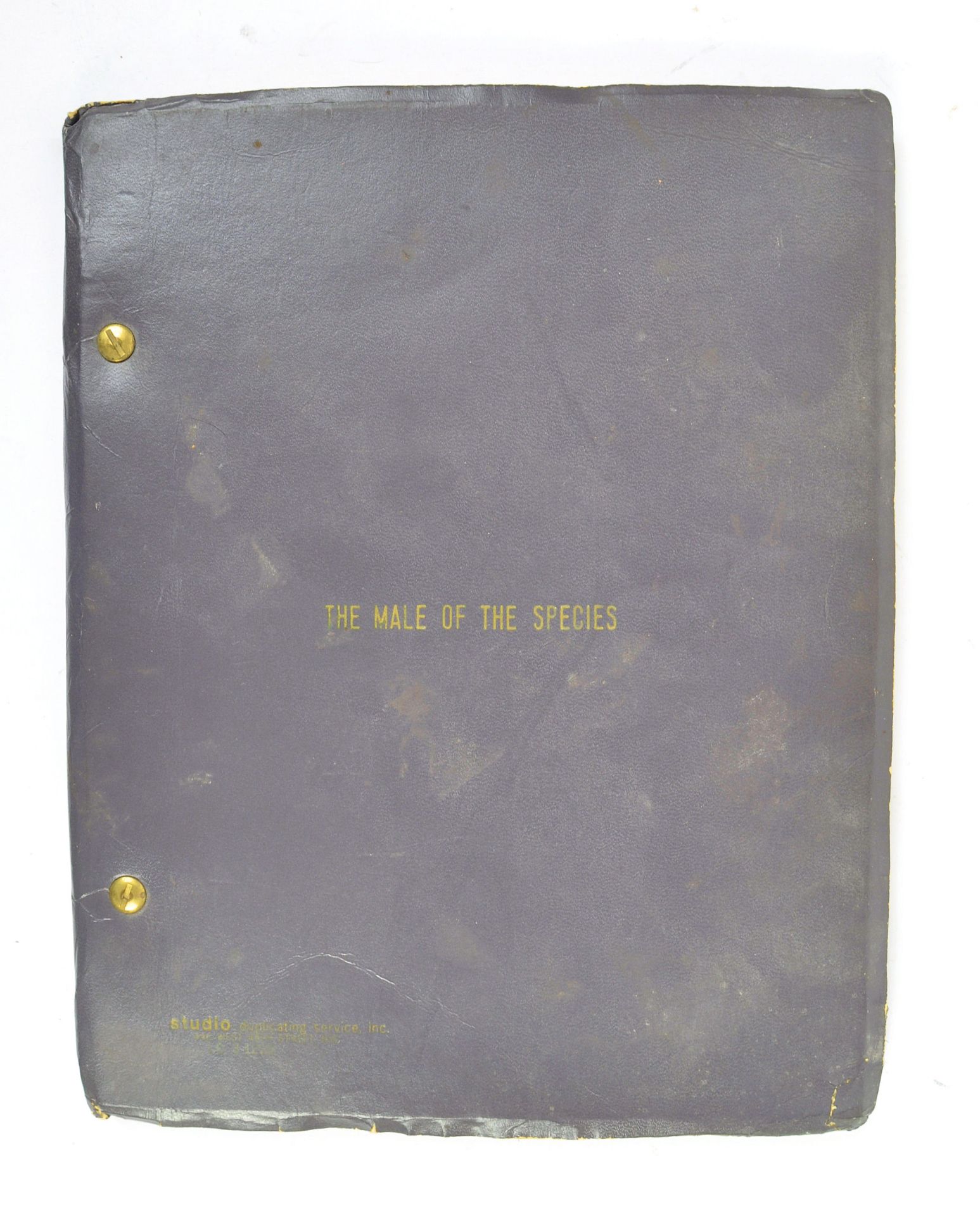 THE MALE OF THE SPECIES - ORIGINAL PLAY SCRIPT OWN