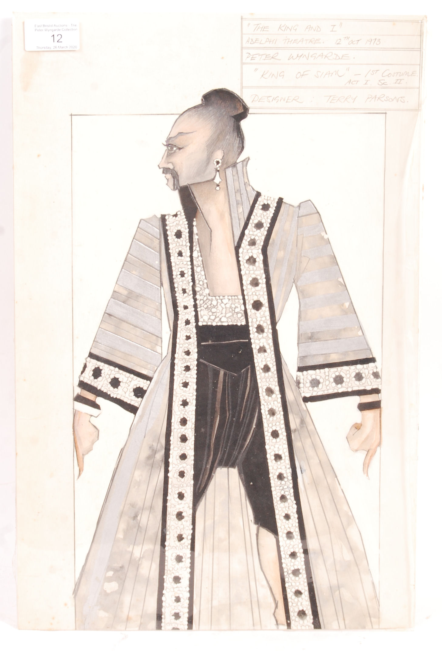 PETER WYNGARDE - KING AND I - ORIGINAL COSTUME DES