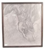 20TH CENTURY CHARCOAL & PENCIL SKETCH OF A NUDE