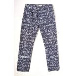 RARE PAIR OF MOSCHINO JEANS ABC ALPHABET TROUSERS