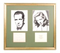 HUMPHREY BOGART & LAUREN BACALL - RARE DUAL AUTOGRAPHS