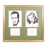 HUMPHREY BOGART & LAUREN BACALL - RARE DUAL AUTOGRAPHS