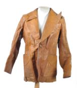 JASON KING (1971) ICONIC BROWN LEATHER JACKET