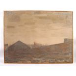 LARGE 20TH CENTURY OIL ON BOARD LANDSCAPE PAINTING