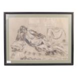C. MINNA - 20TH CENTURY CHARCOAL SKETCH OF A NUDE
