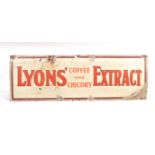 ORIGINAL VINTAGE LYONS EXTRACT SHOP ENAMEL SIGN